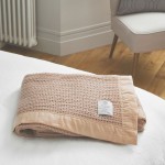 John Atkinson by Hainsworth® Cellular Atkincel Satin Bound Wool Champagne Blanket